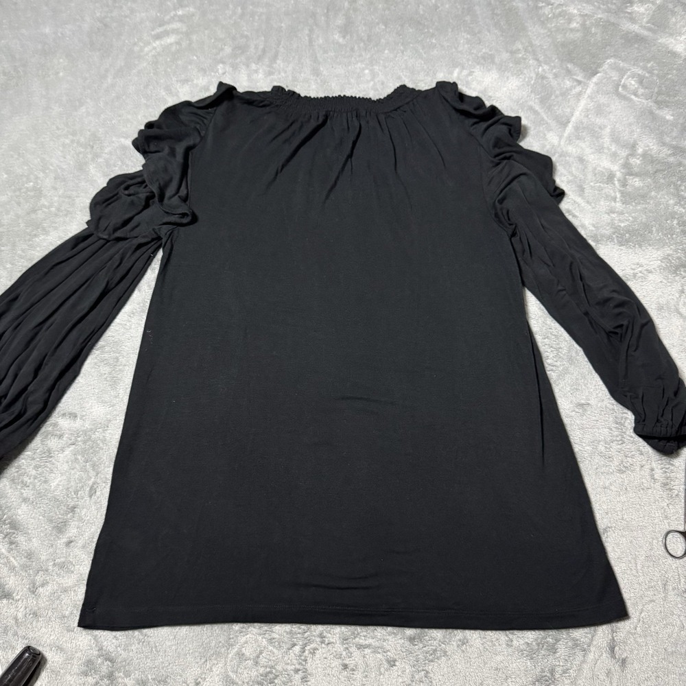 Lauren Ralph Lauren Open Shoulder‎ Ruffle Longsleeve Blouse Size XS - Picture 5 of 9